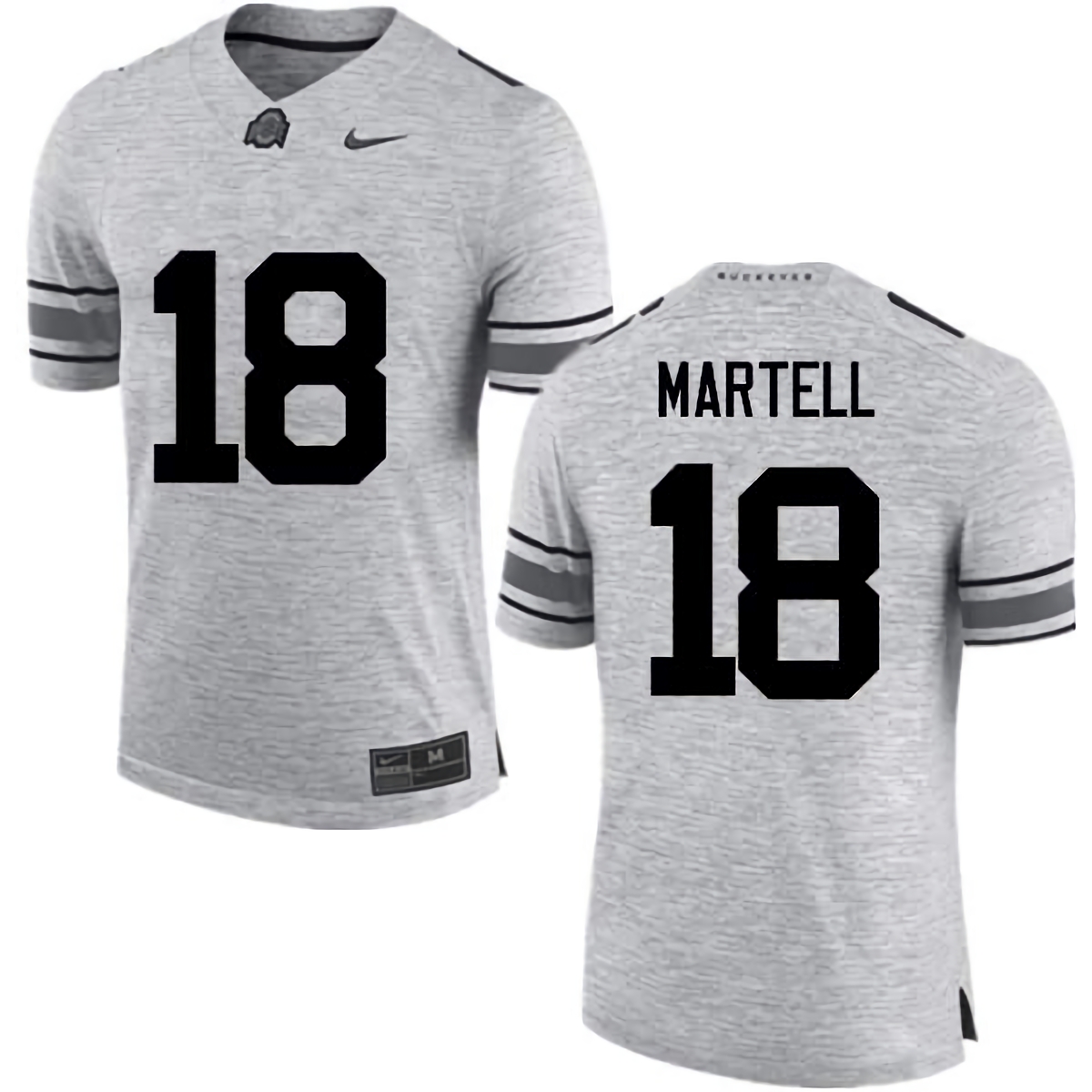 Tate Martell Ohio State Buckeyes Men's NCAA #18 Nike Gray College Stitched Football Jersey OKG7556KF